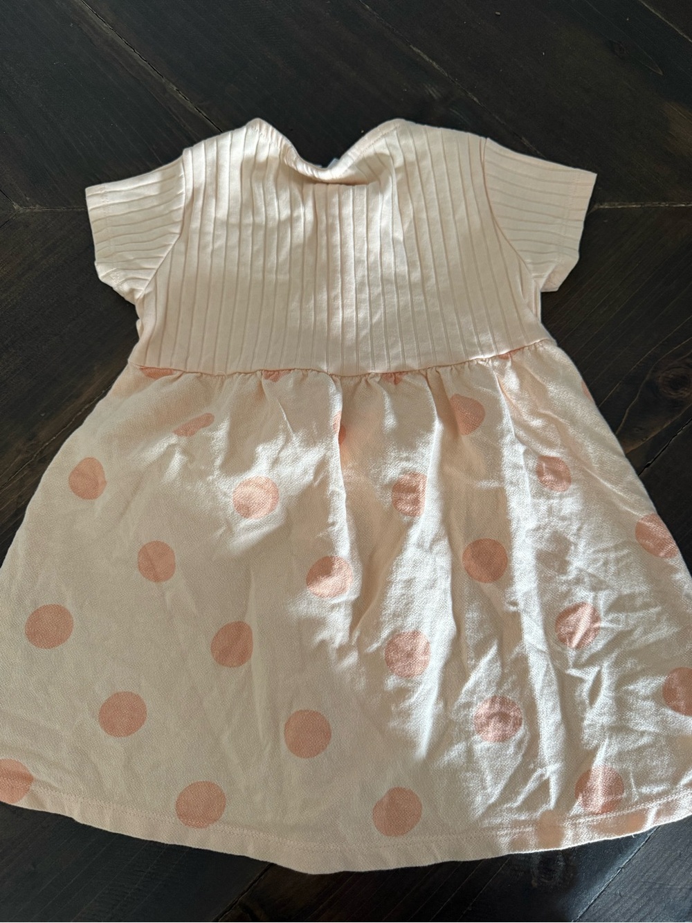 Zara Toddler Peach Polka Dot Dress Size 18/24 Month - Picture 3 of 3